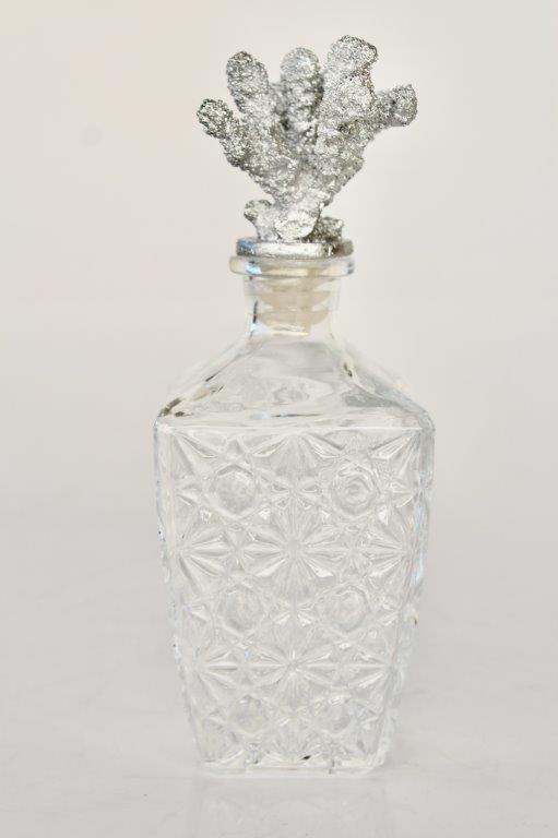 Glass Bottle Coral Lid